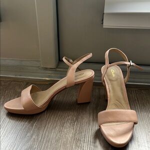 Clarks Women's Pink Heeled Sandals